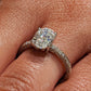 Filigree Oval Cut Moissanite Solitaire Wedding Ring  customdiamjewel   