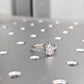 Hidden Halo Pear Cut Moissanite Wedding Ring  customdiamjewel   