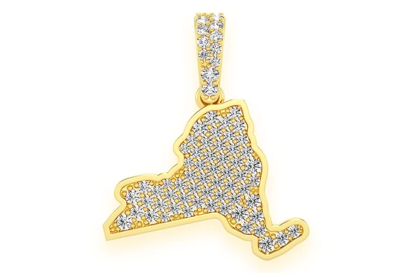 0.33CTW New York State Pendant  customdiamjewel   