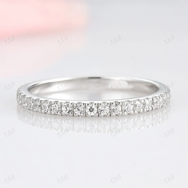 1.70MM Delicate Lab Grown Diamond Wedding Band  customdiamjewel 10KT White Gold VVS-EF