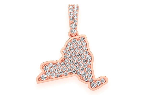 0.33CTW New York State Pendant  customdiamjewel   