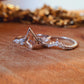 1.60CT Kite cut Moissanite Bridal Ring Set