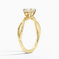 2CT Lab Grown Diamond Twisted Solitaire Engagement Ring  customdiamjewel   