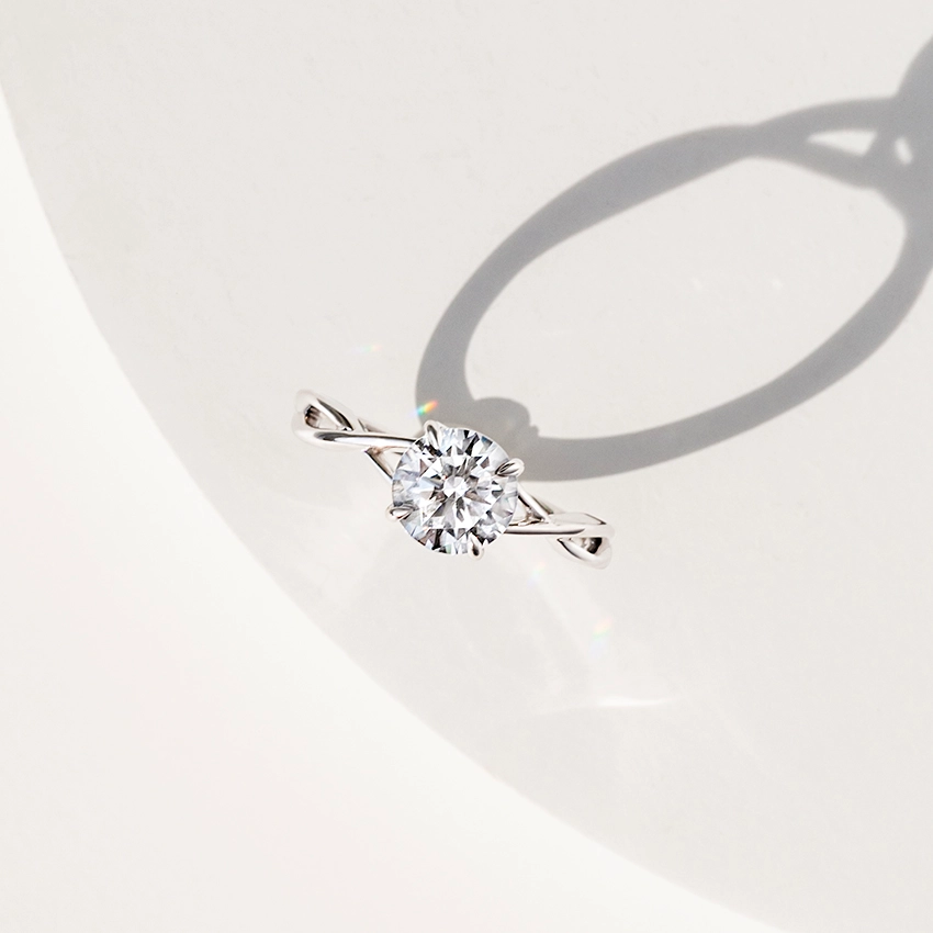 2CT Lab Grown Diamond Twisted Solitaire Engagement Ring  customdiamjewel   