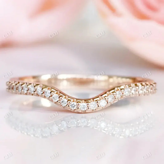 Round Natural Diamond Crown Wedding Band  customdiamjewel 10KT Rose Gold VVS-EF