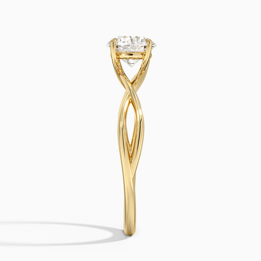 2CT Lab Grown Diamond Twisted Solitaire Engagement Ring  customdiamjewel   