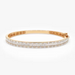 2.60ctw Baguette and Round Lab Grown Diamond Statement Bangle Bracelet  customdiamjewel Sterling Silver Rose Gold VVS-EF