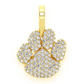 0.45CTW Dog Paw Round Diamond Pendant  customdiamjewel   