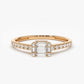 0.33CTW East West Baguette Lab Grown Wedding Ring  customdiamjewel 10KT Rose Gold VVS-EF