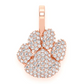 0.45CTW Dog Paw Round Diamond Pendant  customdiamjewel   
