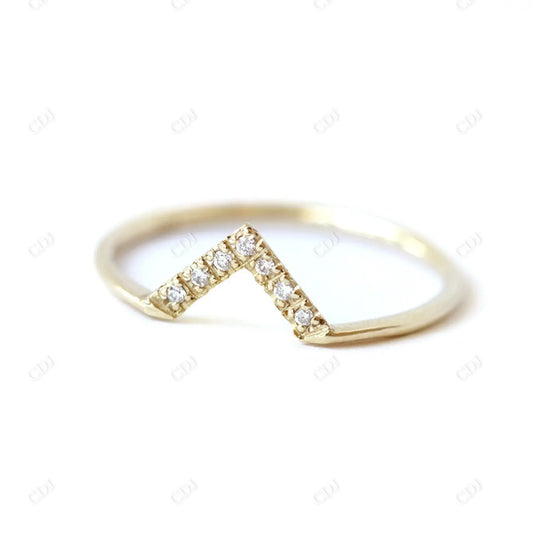 Chevron 0.035CTW Diamond V Shaped Wedding Band  customdiamjewel   