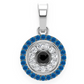 925 Silver Round Evil Eye Diamond Pendant customdiamjewel