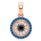 925 Silver Round Evil Eye Diamond Pendant customdiamjewel