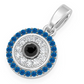 925 Silver Round Evil Eye Diamond Pendant customdiamjewel