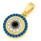 925 Silver Round Evil Eye Diamond Pendant customdiamjewel