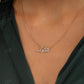 Unique Personalized Moissanite Name Necklace With Cable Chain