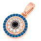 925 Silver Round Evil Eye Diamond Pendant customdiamjewel