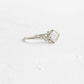 Antique Princess Cluster White Gold Engagement Ring  customdiamjewel   