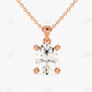 Sparkling Oval Moissanite Pendant Necklace with Diamond Accents  customdiamjewel 10KT Rose Gold VVS-EF