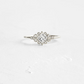 Antique Princess Cluster White Gold Engagement Ring  customdiamjewel 10KT White Gold VVS-EF