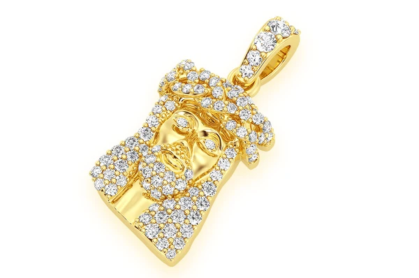 0.33CTW Jesus Round Diamond Hip Hop Pendant  customdiamjewel   