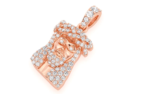 0.33CTW Jesus Round Diamond Hip Hop Pendant  customdiamjewel   