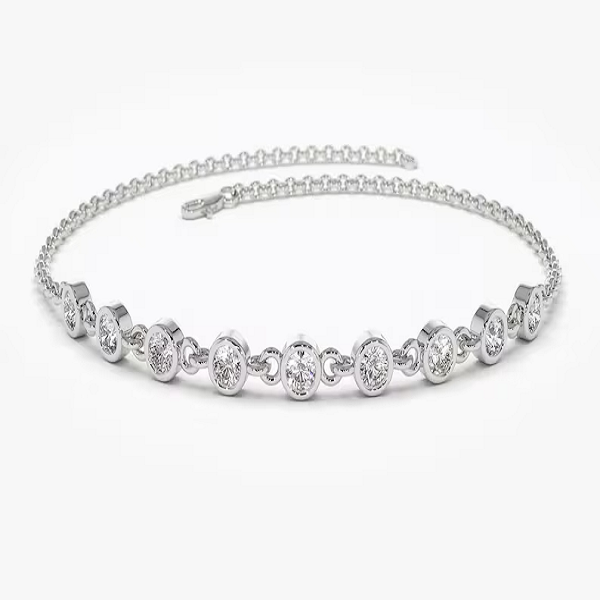 0.50ctw Bezel Set Lab Grown Diamond Bracelet