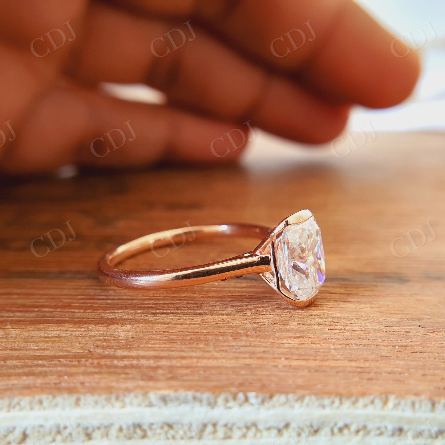 1.80CT Cushion Cut Moissanite Engagement Ring  customdiamjewel   