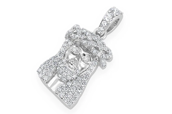 0.33CTW Jesus Round Diamond Hip Hop Pendant  customdiamjewel   