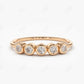 0.14CTW Lab Grown Round Diamond Bezel Set Wedding Band  customdiamjewel Sterling Silver Rose Gold VVS-EF