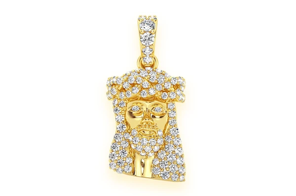 0.33CTW Jesus Round Diamond Hip Hop Pendant  customdiamjewel   