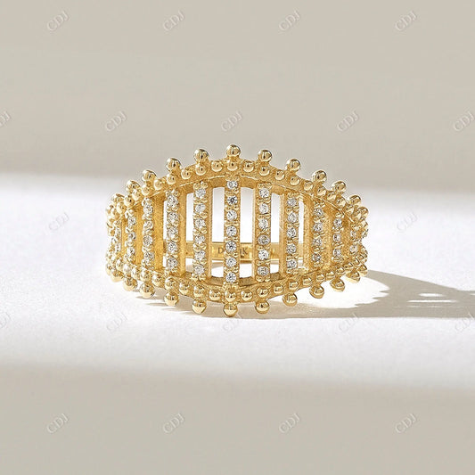Antique 0.49CTW Round Cut Lab Grown Diamond Wedding Band  customdiamjewel 10KT Yellow Gold VVS-EF