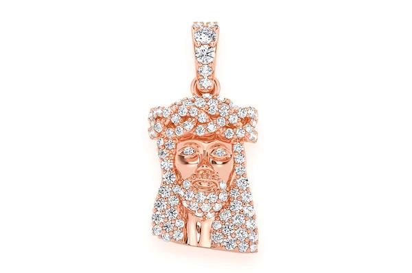 0.33CTW Jesus Round Diamond Hip Hop Pendant  customdiamjewel   