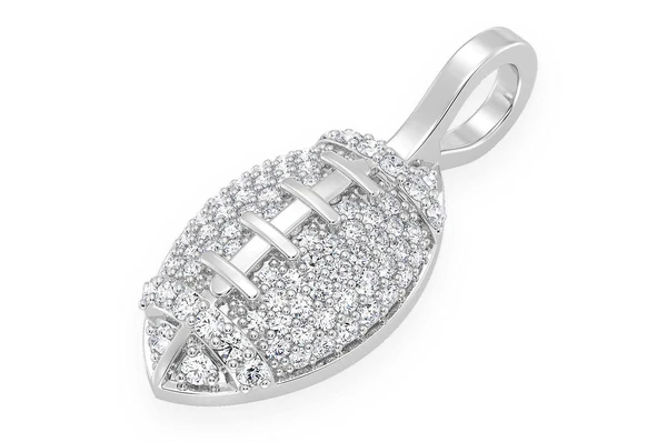 0.40CTW American Football Diamond Pendant  customdiamjewel   