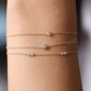 Round Bezel Setting Natural Diamond Duo Bracelet  customdiamjewel   