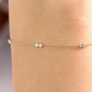 Round Bezel Setting Natural Diamond Duo Bracelet  customdiamjewel   