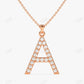 0.30CTW Personalized Dainty Moissanite Letter Necklace