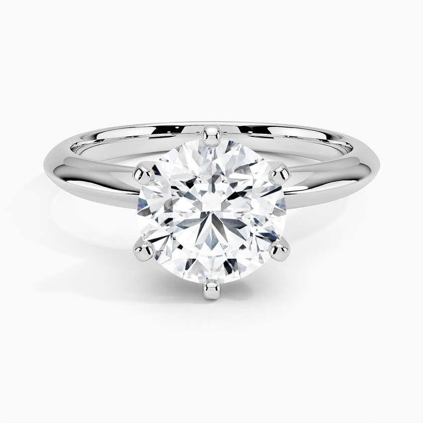 2 CT Classic Six Prong Lab Grown Diamond Solitaire Engagement Ring  customdiamjewel   