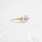 Three Stone Round Moissanite Lady's Slipper Ring  customdiamjewel   