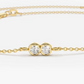 Round Bezel Setting Natural Diamond Duo Bracelet  customdiamjewel   