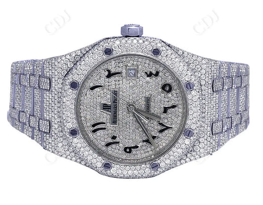 Arabic Dial Luxury Fully Iced Out AP Diamond Watch customdiamjewel