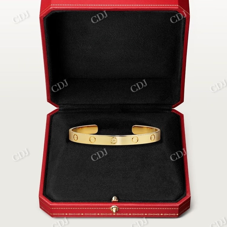 Gold Filled Bangle Moissanite Bracelet Couples Love Friendship Cuff Bracelet  customdiamjewel   