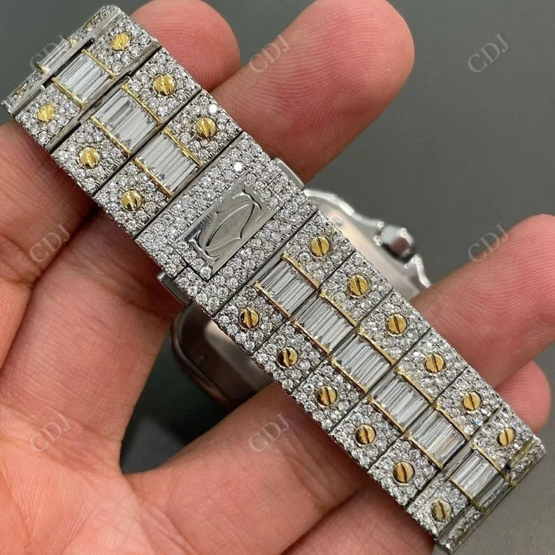 Full Diamond Automatic Mechanical Cartier Watch