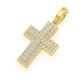 Layered Cross Pave Diamond Pendant  customdiamjewel   