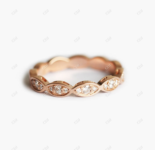 Rose Gold Natural Diamond Eternity Wedding Band  customdiamjewel 10KT Rose Gold VVS-EF