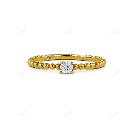 0.10CTW Round Cut Lab Grown Diamond Band  customdiamjewel 10KT Yellow Gold VVS-EF