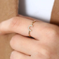 Round Cut White Diamond Horseshoe Wedding Band  customdiamjewel   