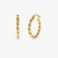 14K Yellow Gold Rope Chain Hoop Earrings  customdiamjewel   