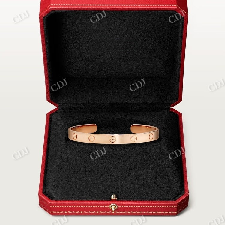 Gold Filled Bangle Moissanite Bracelet Couples Love Friendship Cuff Bracelet  customdiamjewel   