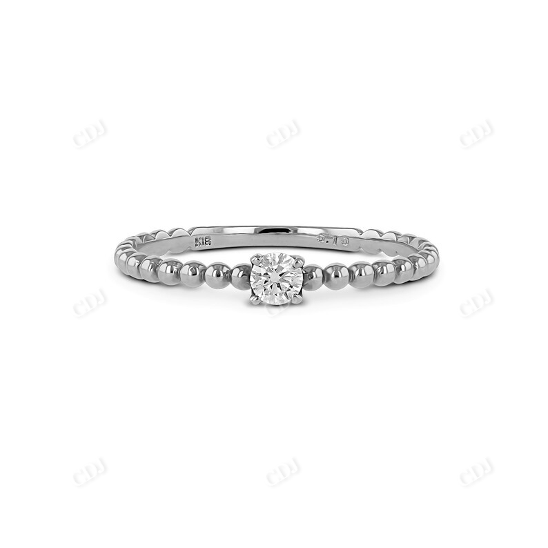 0.10CTW Round Cut Natural Diamond Solitaire Ring